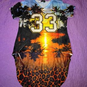 #33 Jersey That Flares Out W/ A Sunset Background